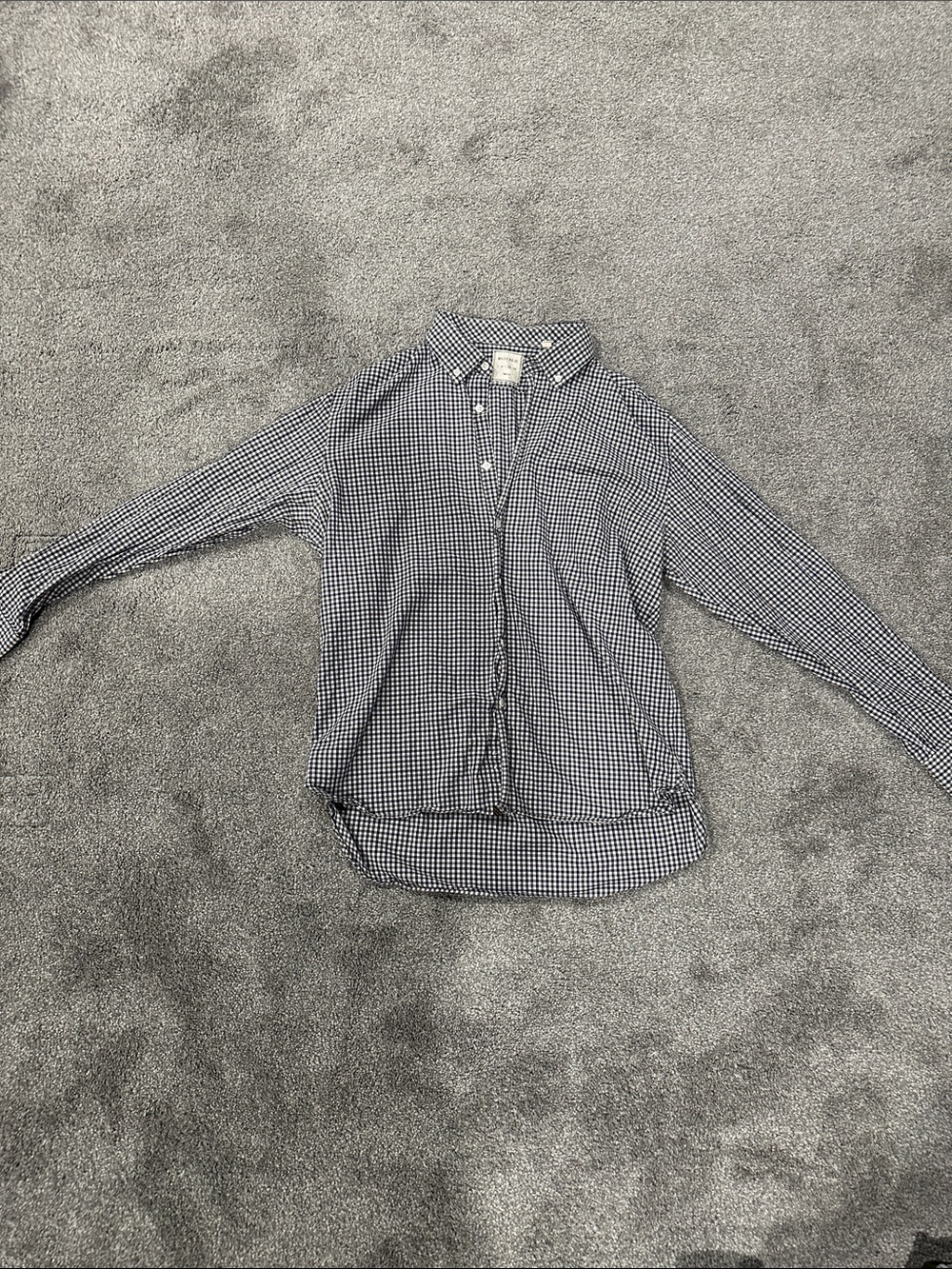 Billy Reid Black & White Gingham Button-Down Shirt